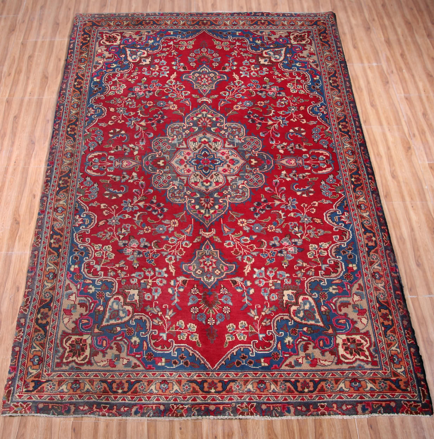 Vintage Sabzevar Persian Rug – Carmine Patina