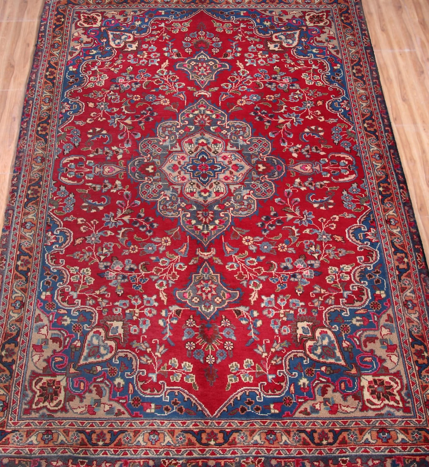 Vintage Sabzevar Persian Rug – Carmine Patina