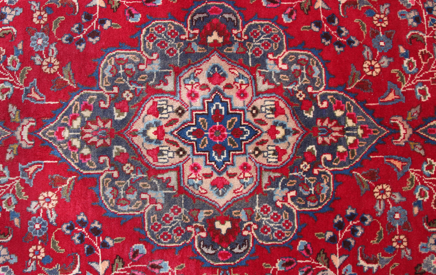 Vintage Sabzevar Persian Rug – Carmine Patina