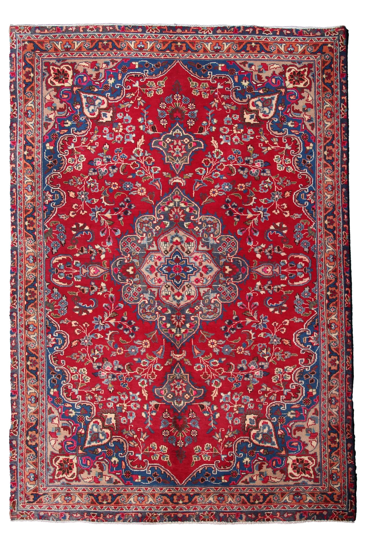 Vintage Sabzevar Persian Rug – Carmine Patina
