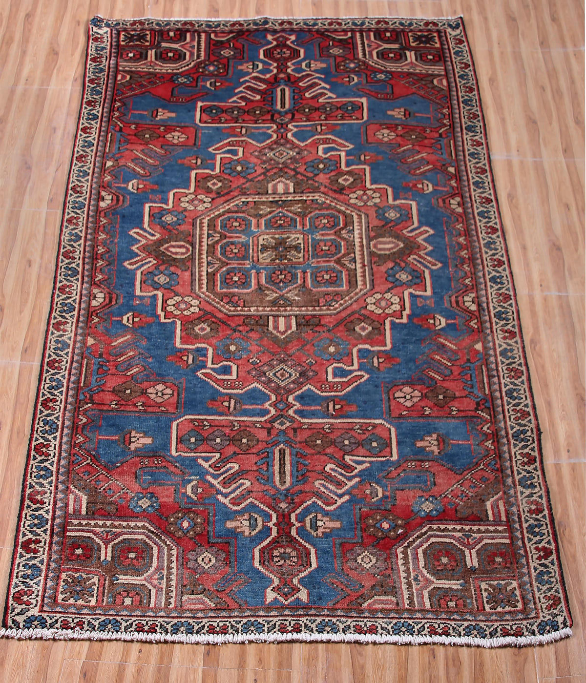Vintage Bakhtiari Persian Rug – Cobalt Fade
