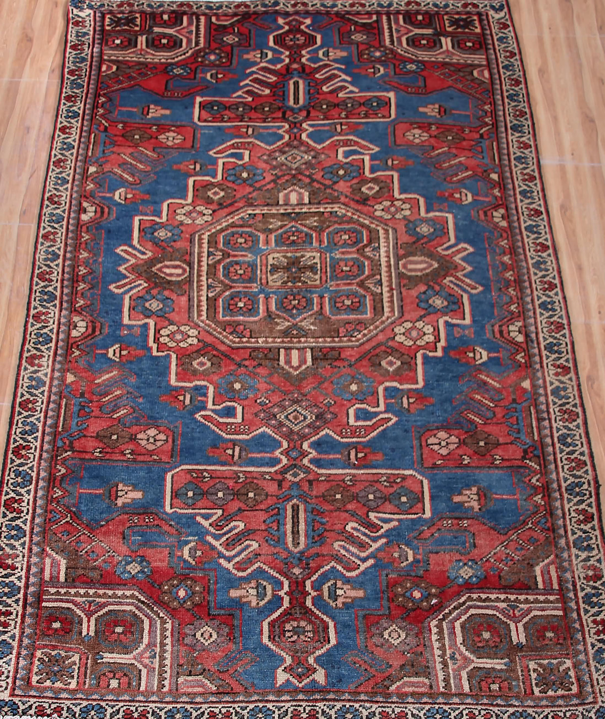 Vintage Bakhtiari Persian Rug – Cobalt Fade