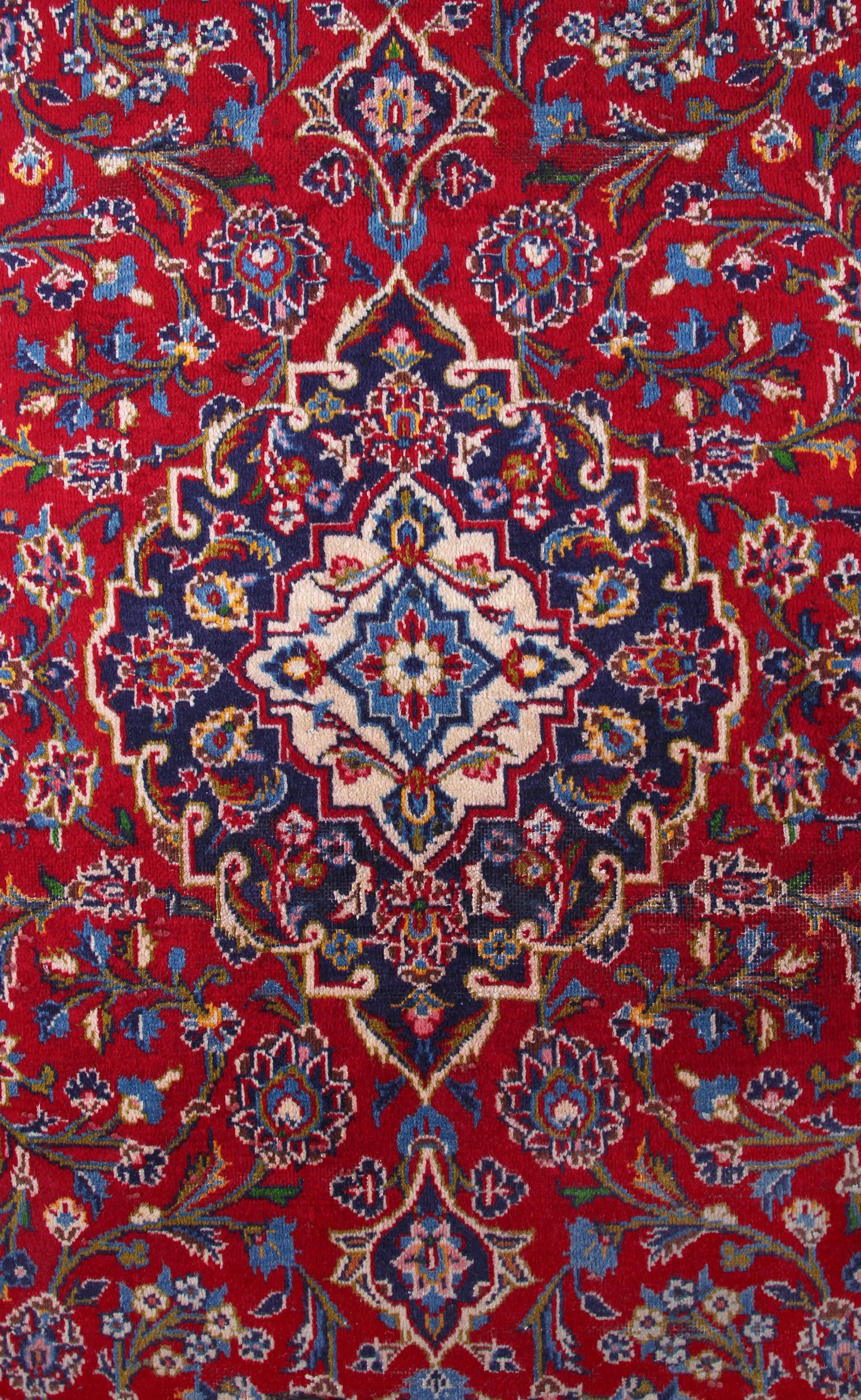 Vintage Kashan Persian Rug – Claret Haze