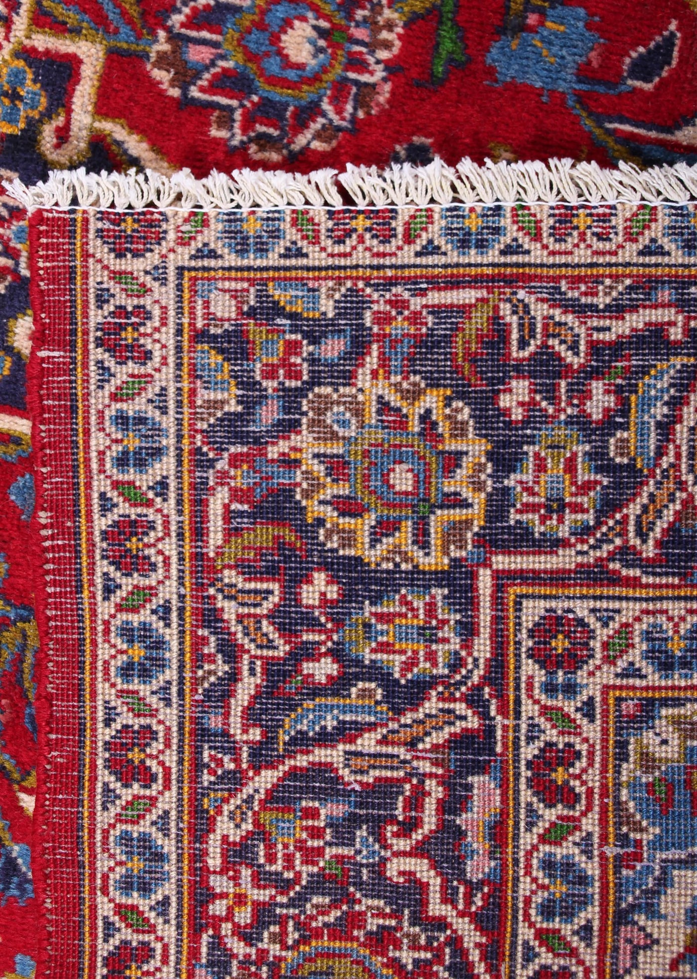 Vintage Kashan Persian Rug – Claret Haze