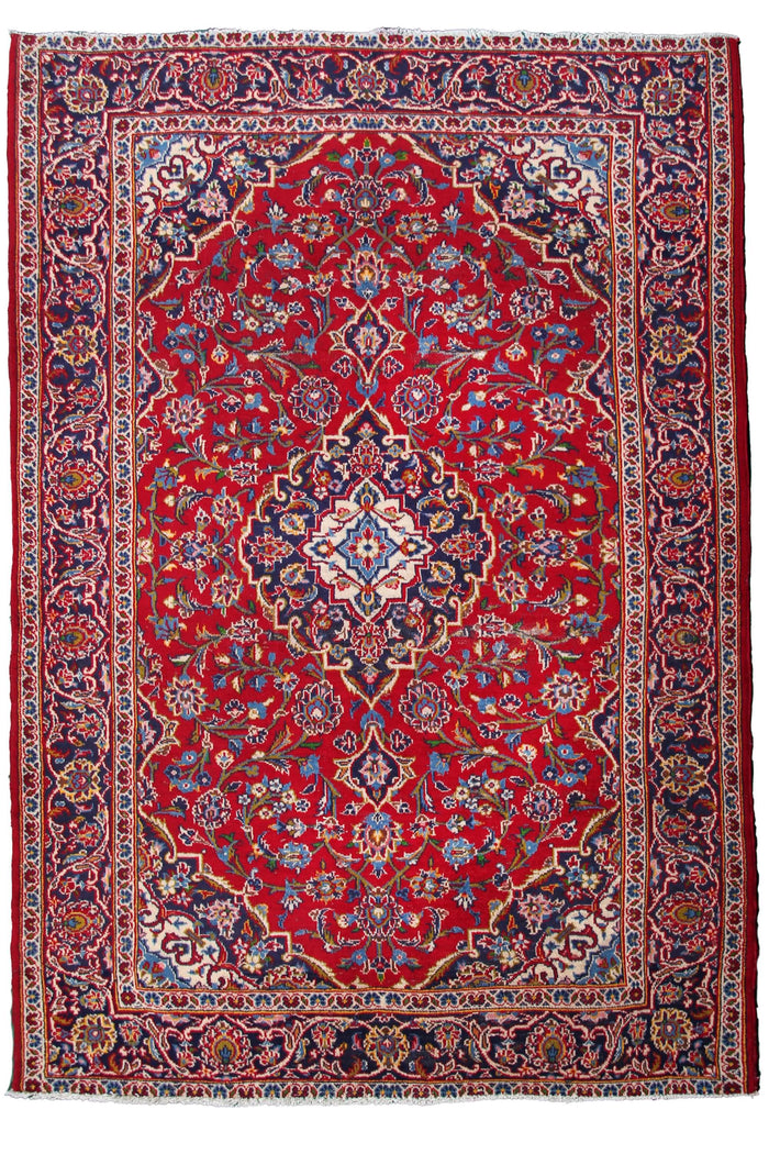 Vintage Kashan Rug – Claret Haze