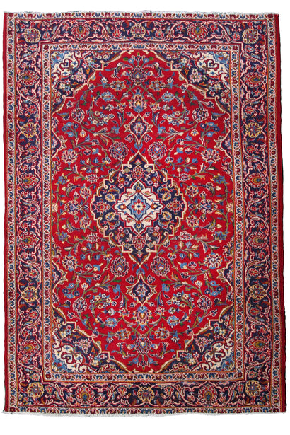 Kashan Persian Rug, 142 X 210 cm