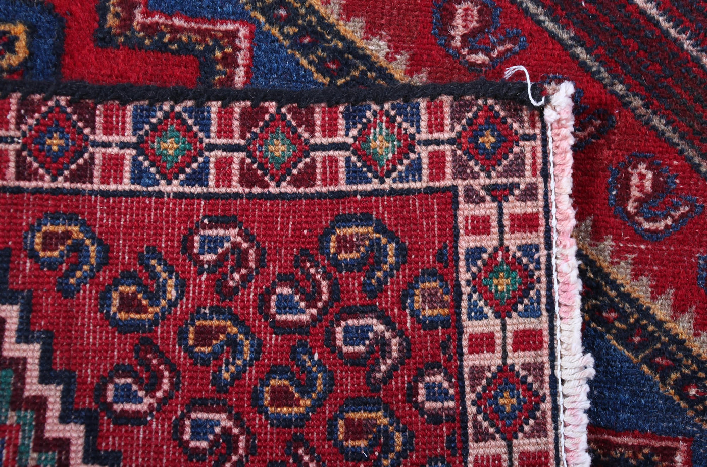 Vintage Shiraz Persian Rug – Cardinal Geometry