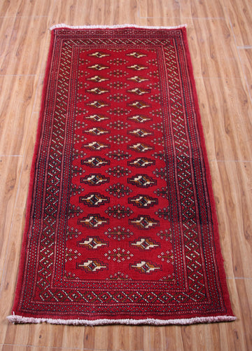 Turkmen Persian Rug, 74 x 152 cm