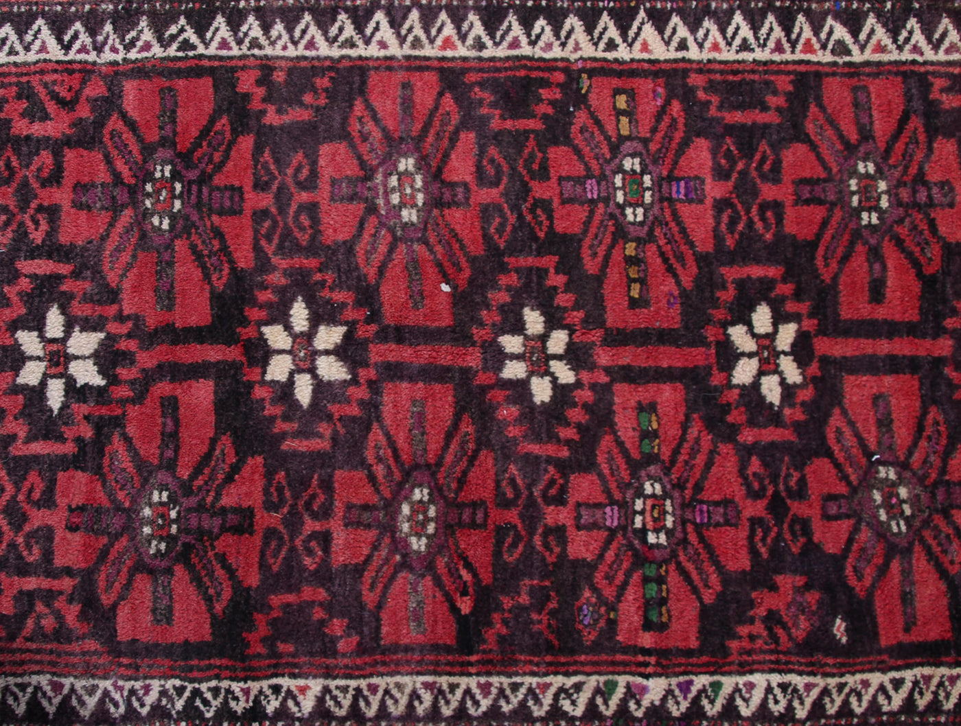 Vintage Baluchi Persian Rug – Crimson Patina