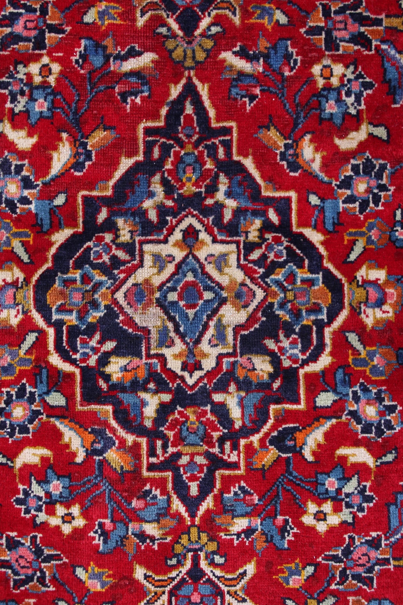 Vintage Kashan Persian Rug – Aqua Relic