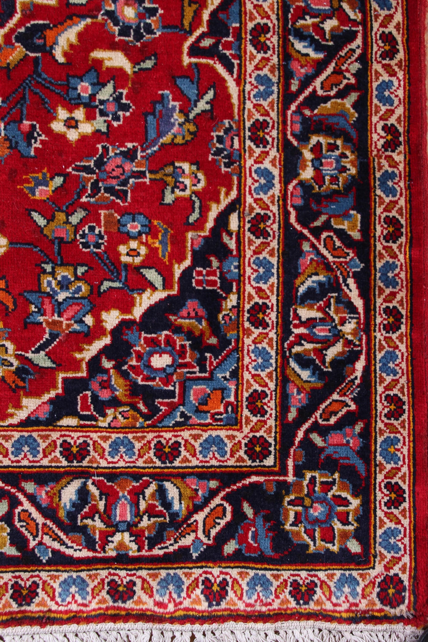 Vintage Kashan Persian Rug – Aqua Relic