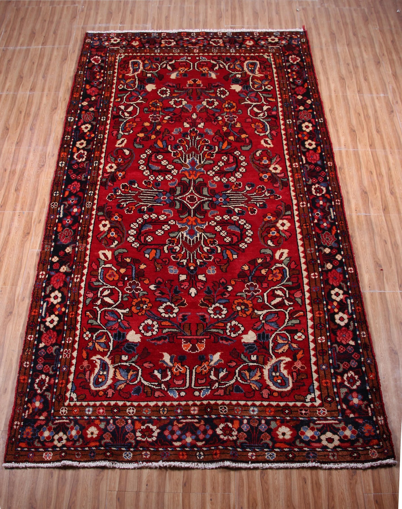 Vintage Hamadan Persian Rug – Ember Drift