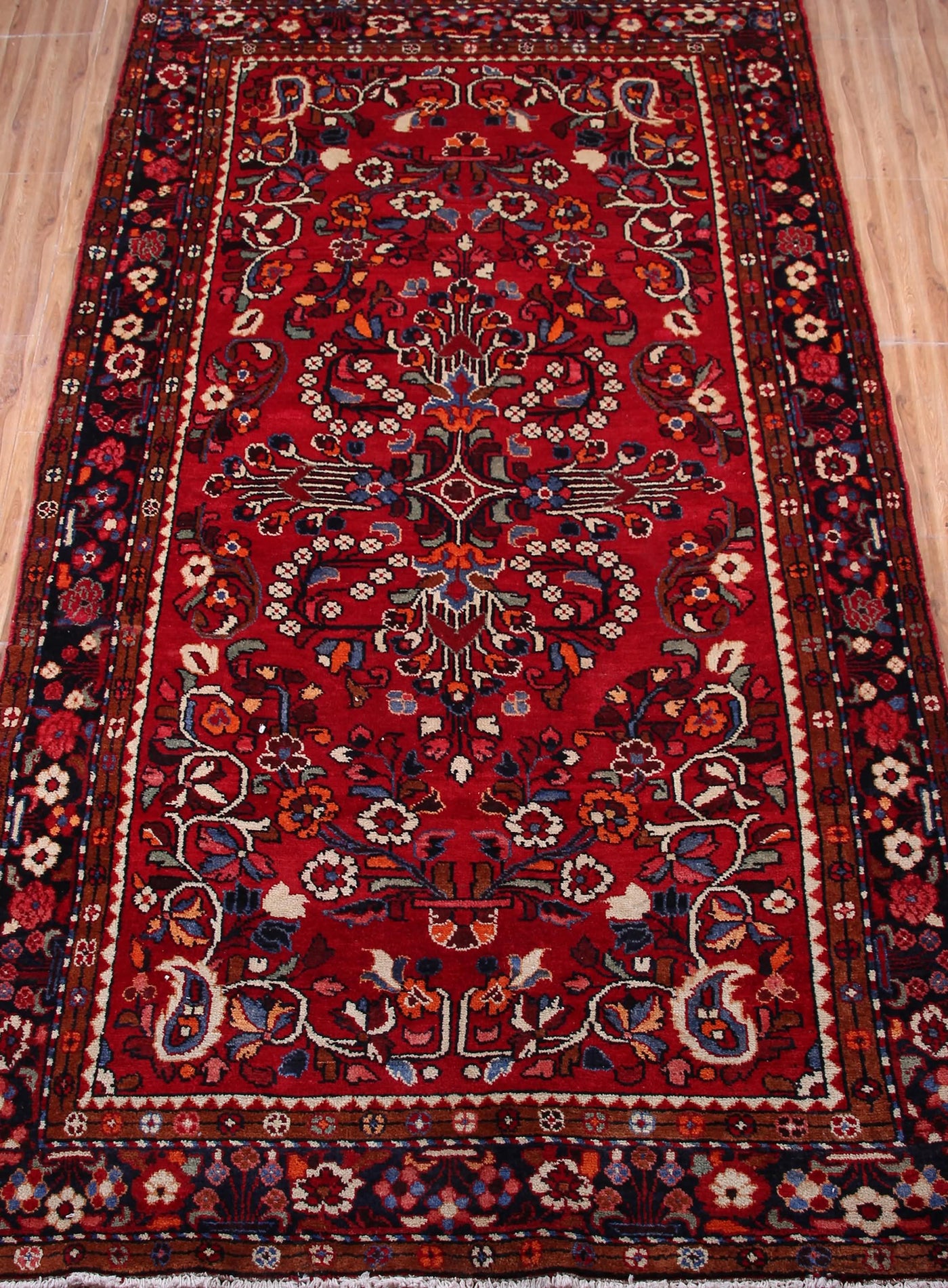 Vintage Hamadan Persian Rug – Ember Drift