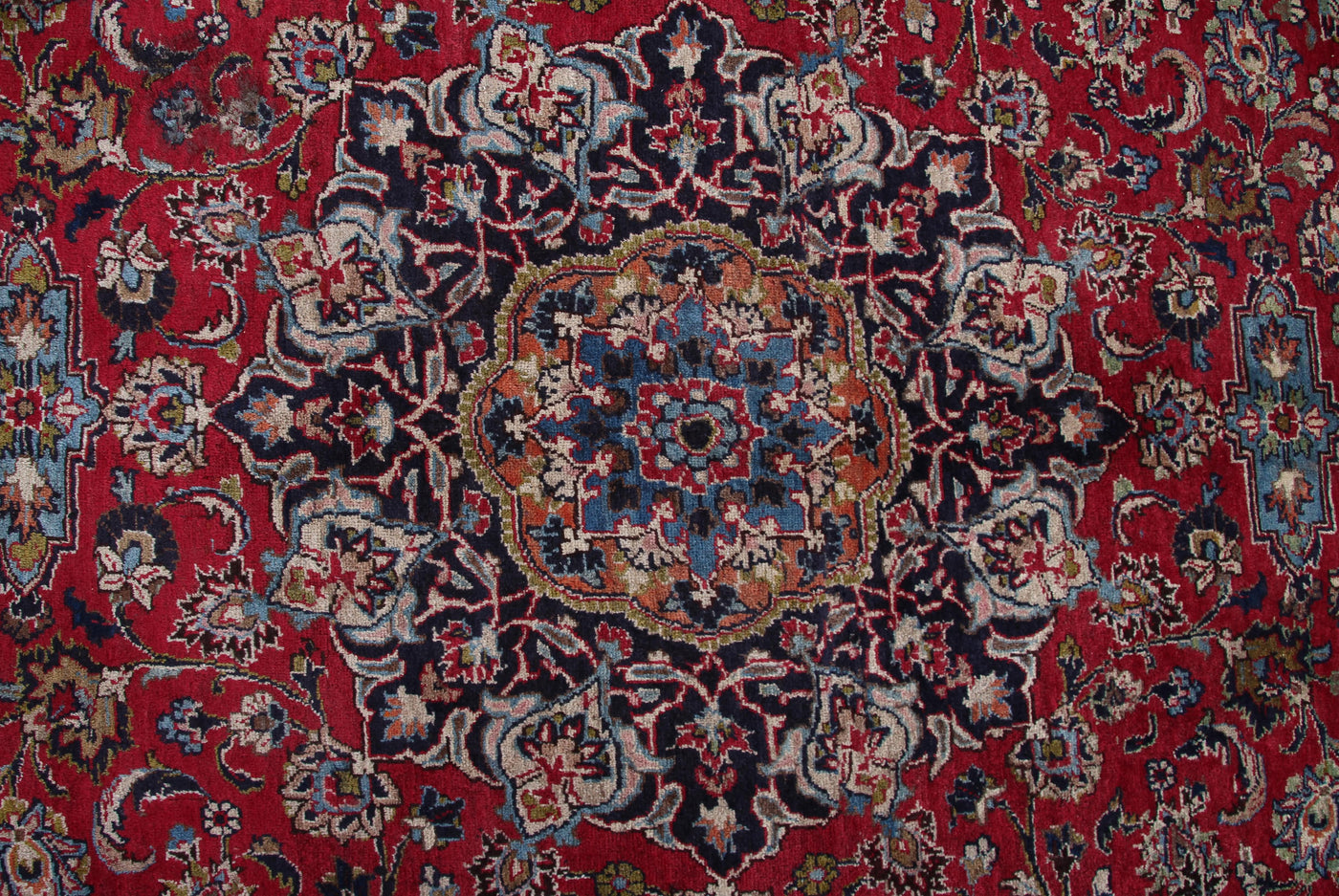 Vintage Mashad Persian Rug – Lagoon Crest
