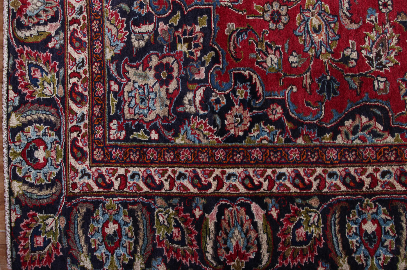 Vintage Mashad Persian Rug – Lagoon Crest