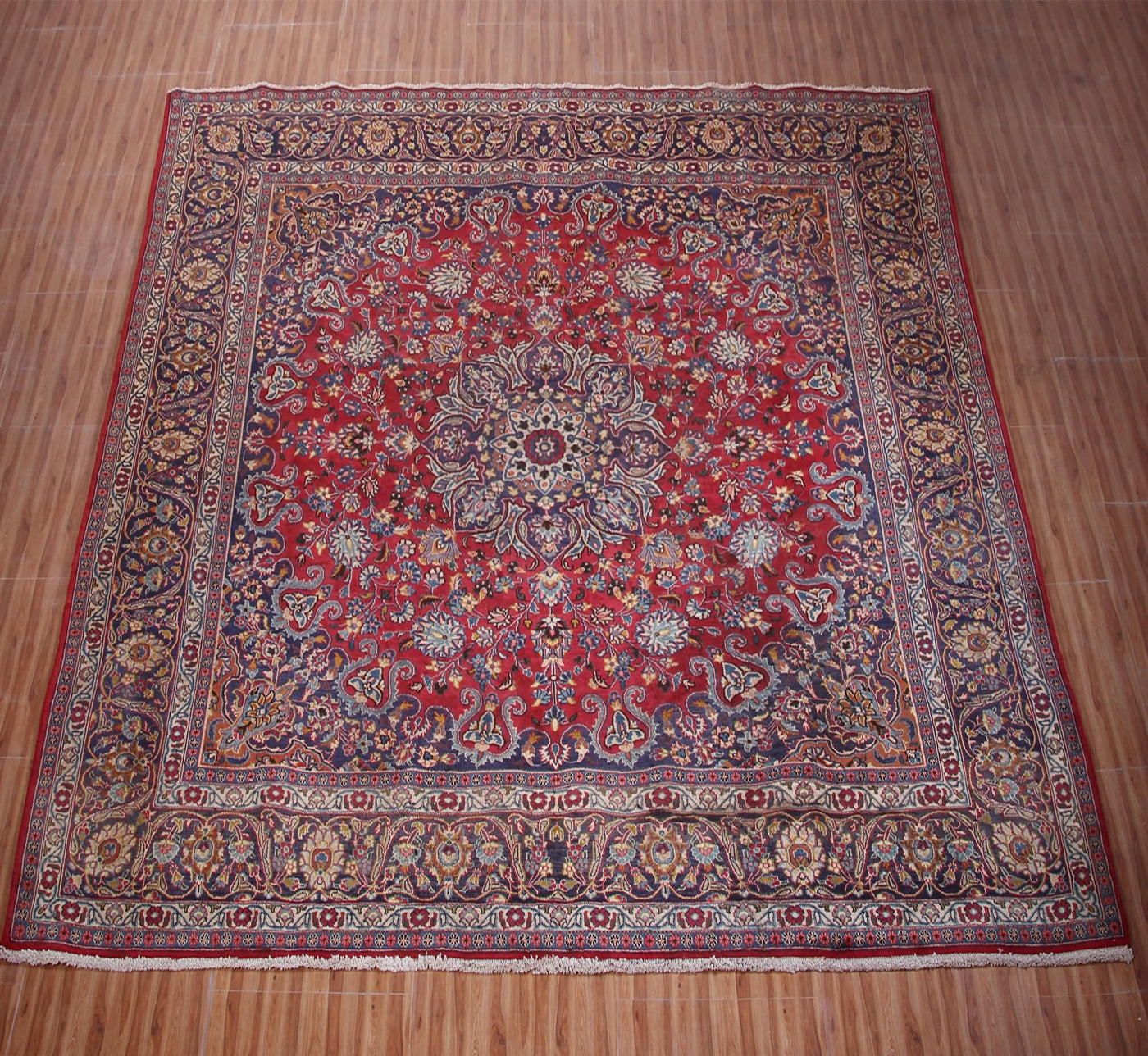 Vintage Mashad Persian Rug – Ember Crest