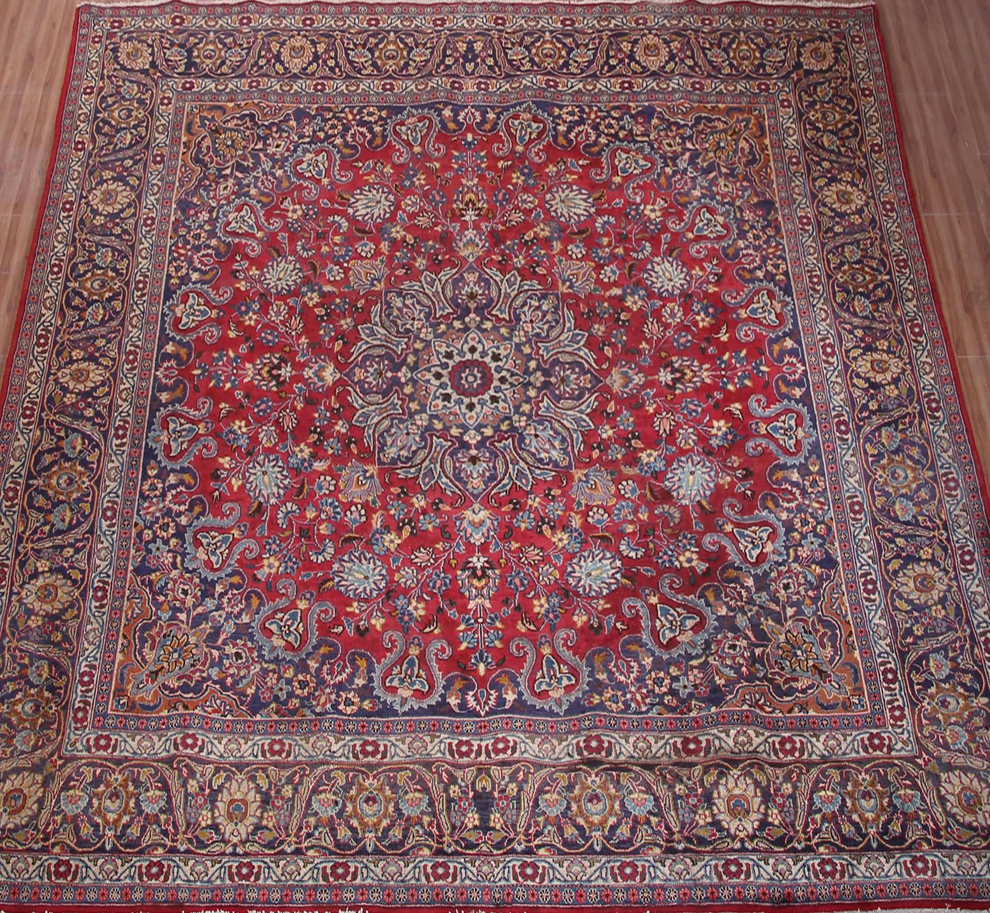Vintage Mashad Persian Rug – Ember Crest