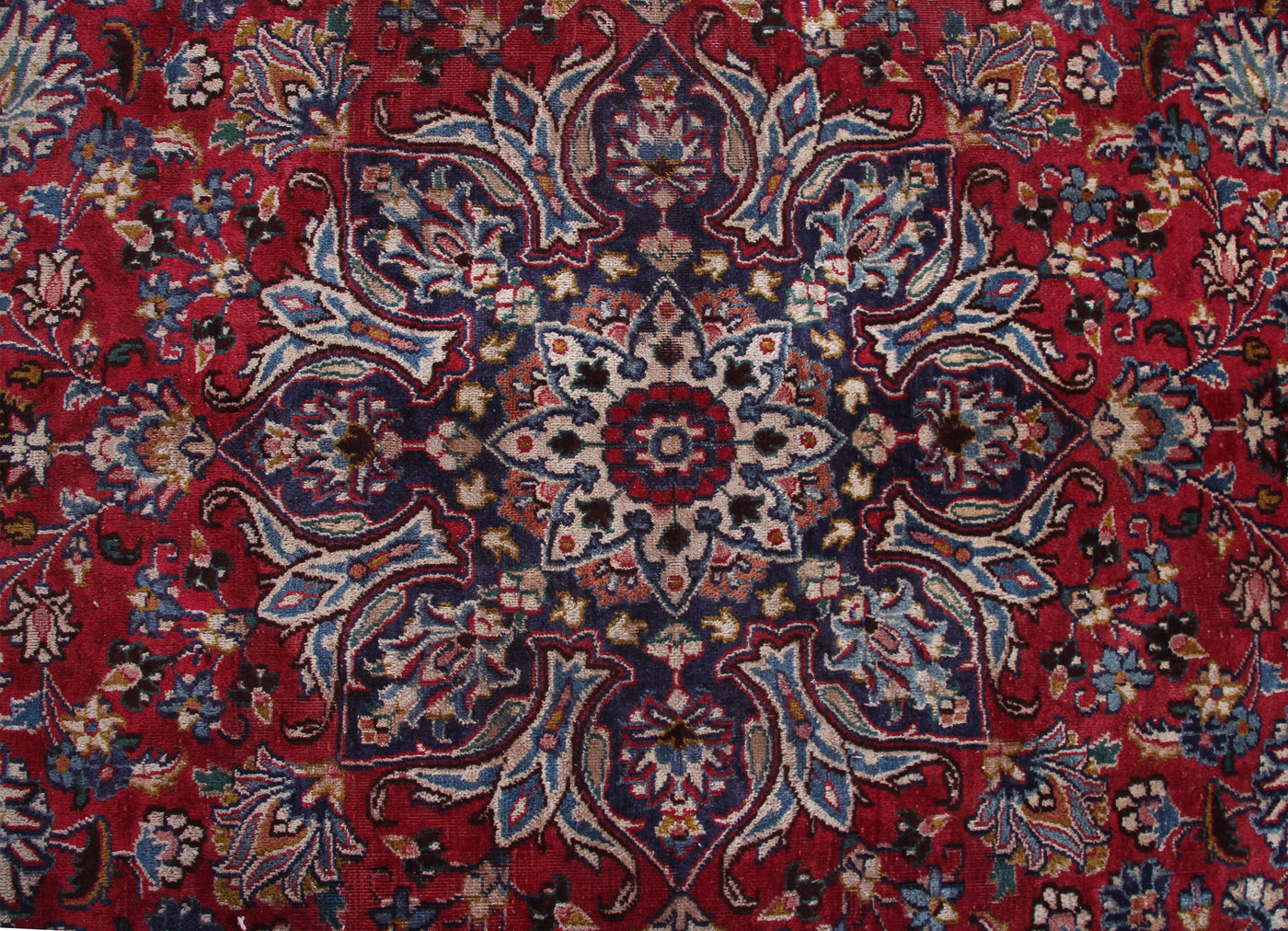 Vintage Mashad Persian Rug – Ember Crest