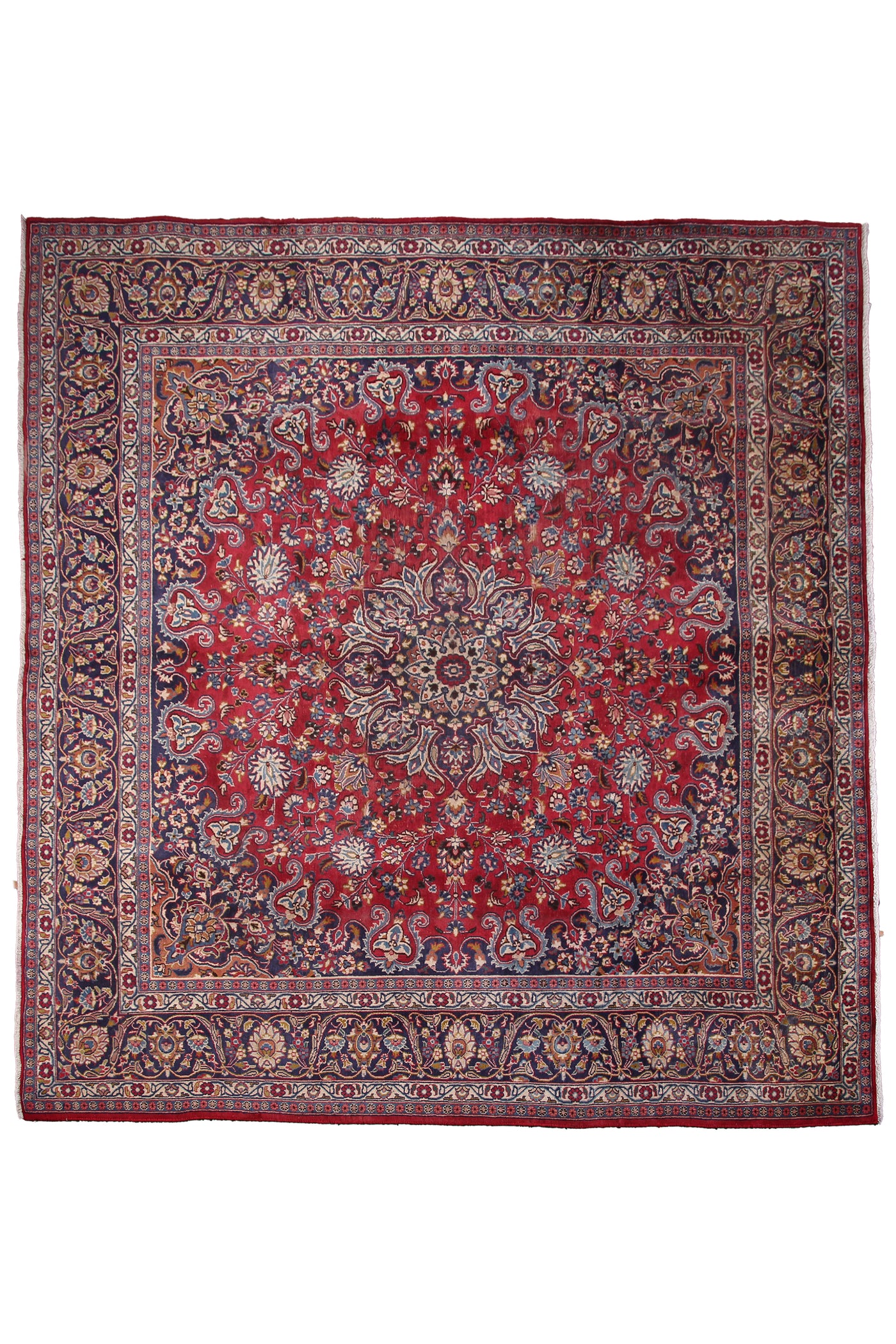 Vintage Mashad Persian Rug – Ember Crest