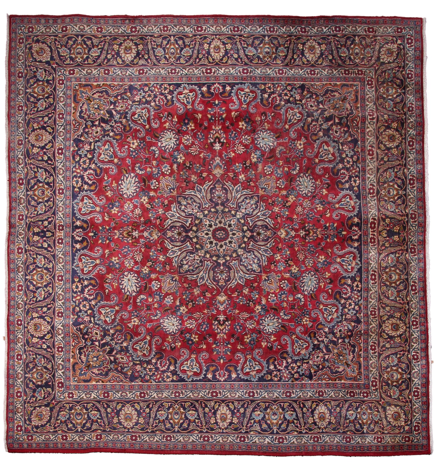 Vintage Mashad Persian Rug – Ember Crest