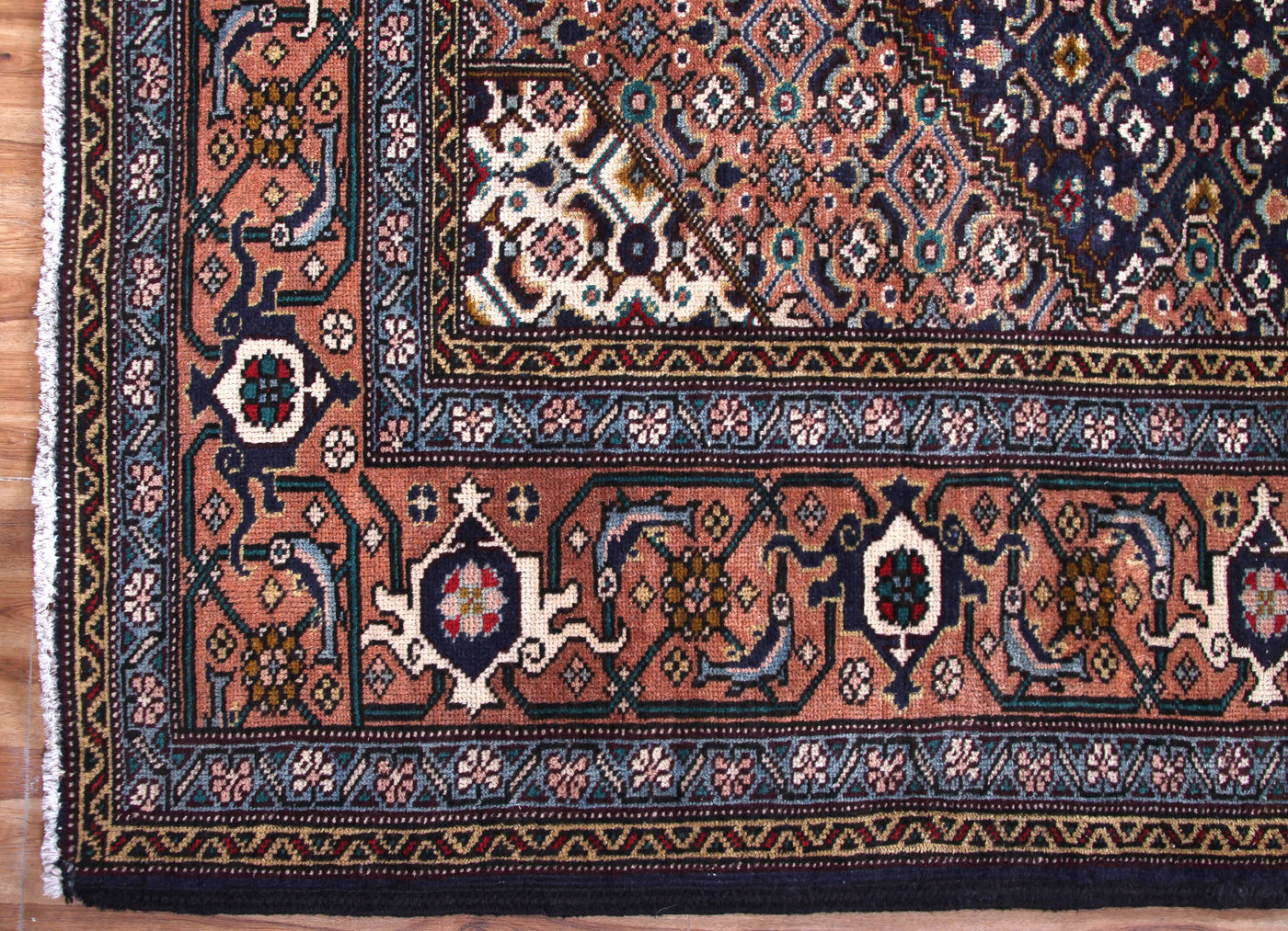 Vintage Ardabil Persian Rug – Rust Medallion