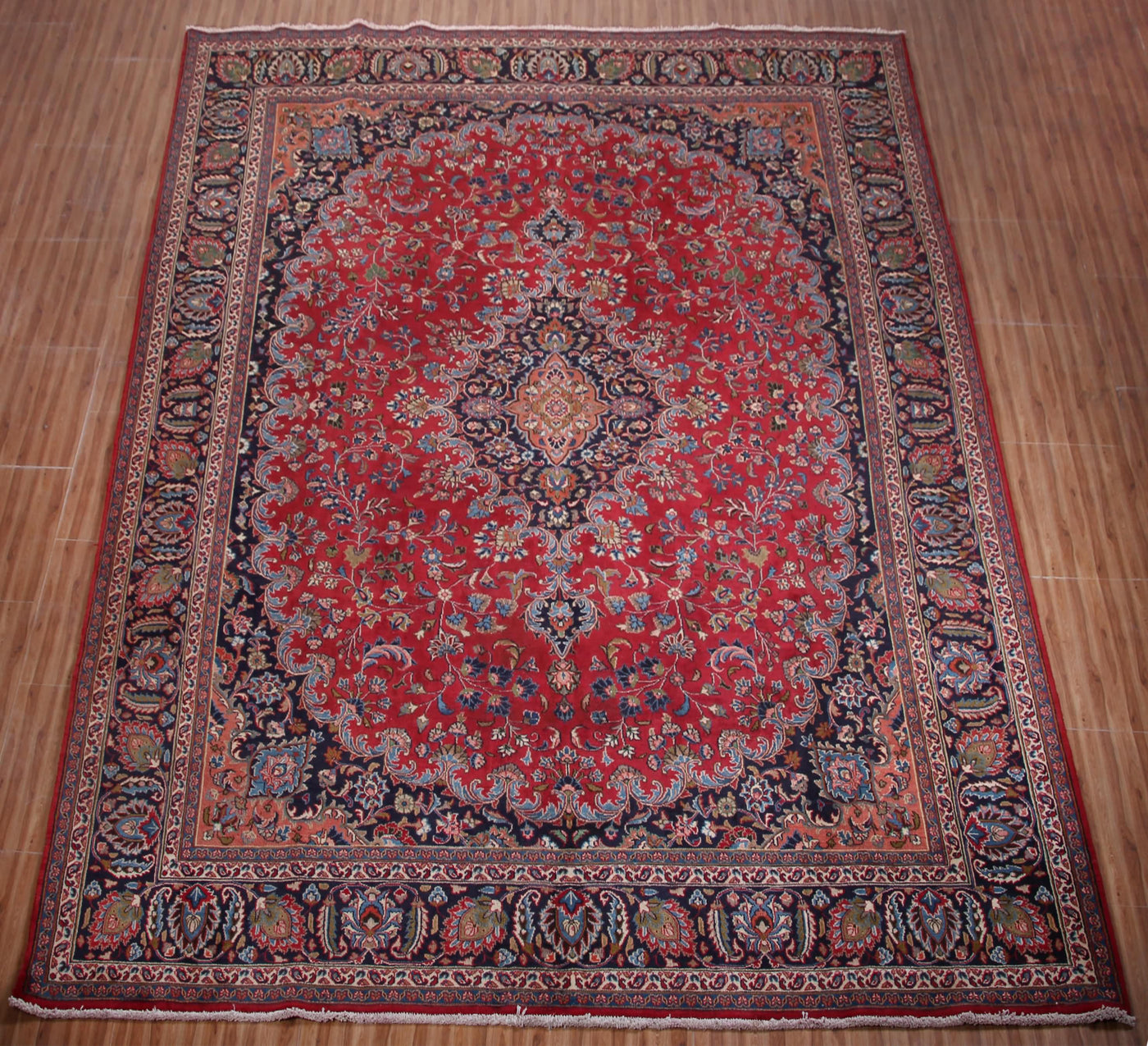 Vintage Mashad Persian Rug – Lagoon Keystone