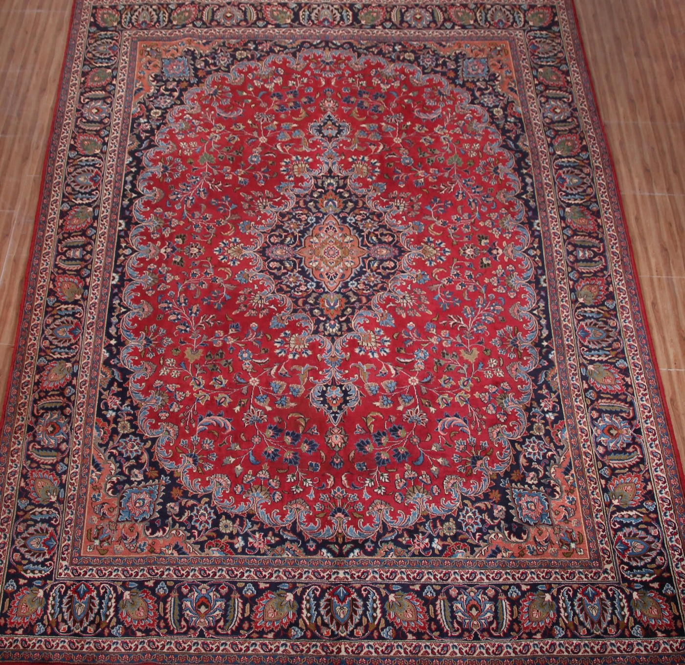 Vintage Mashad Persian Rug – Lagoon Keystone