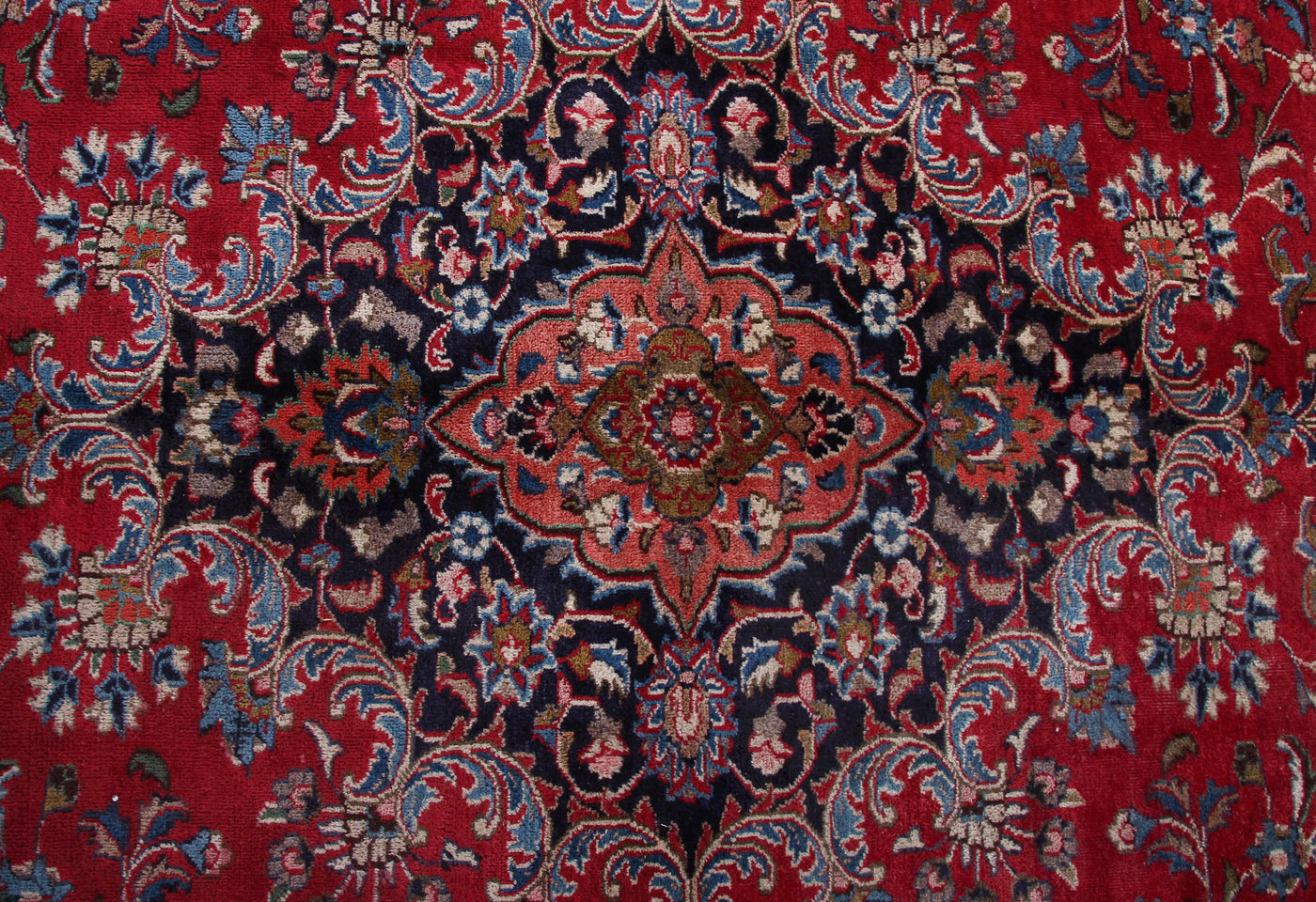 Vintage Mashad Persian Rug – Lagoon Keystone