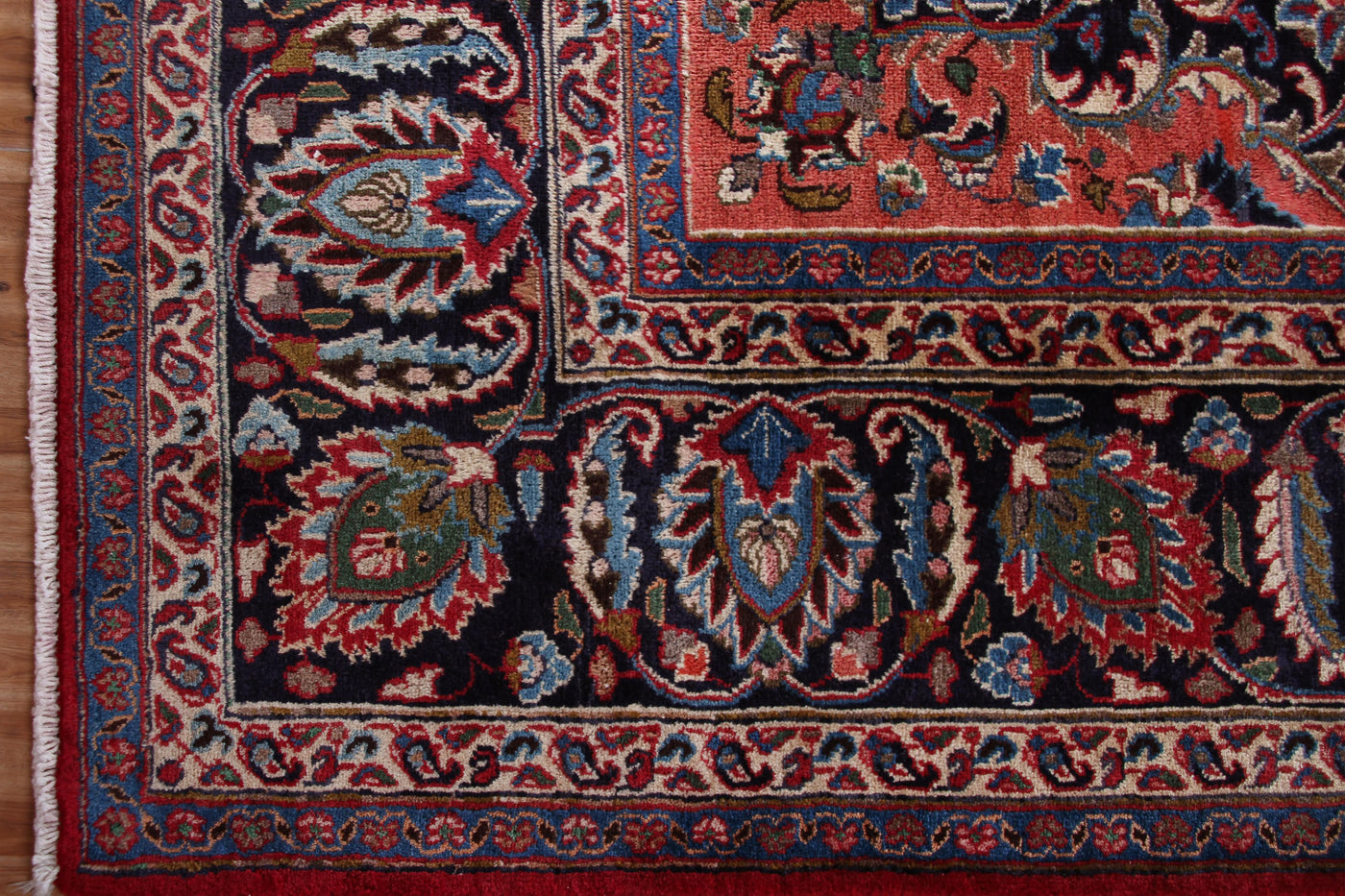 Vintage Mashad Persian Rug – Lagoon Keystone
