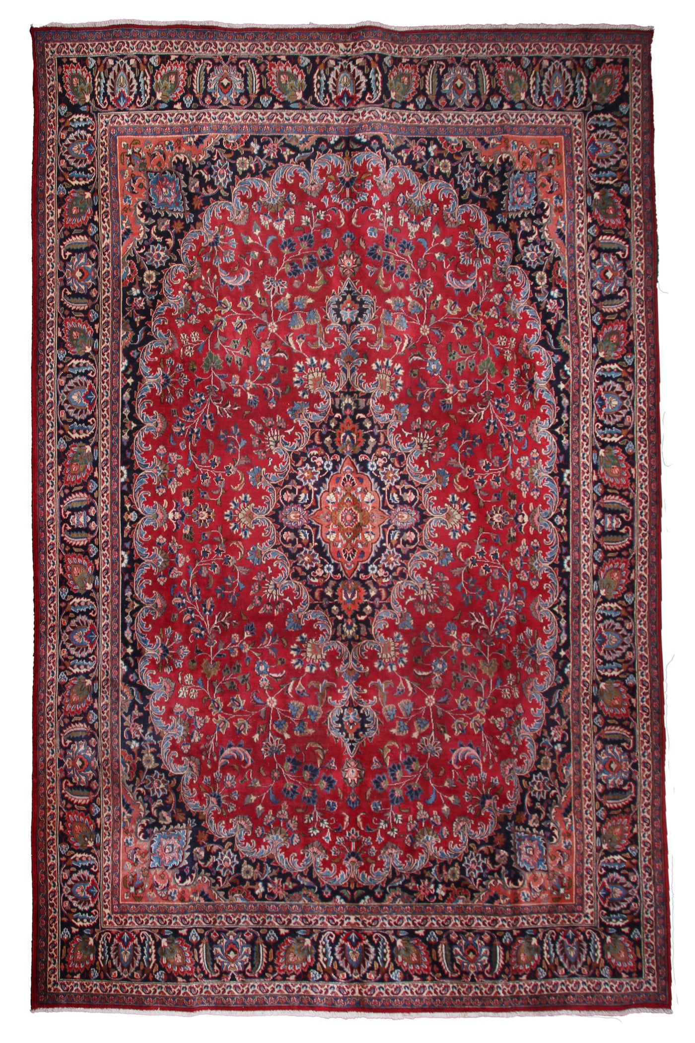 Vintage Mashad Persian Rug – Lagoon Keystone