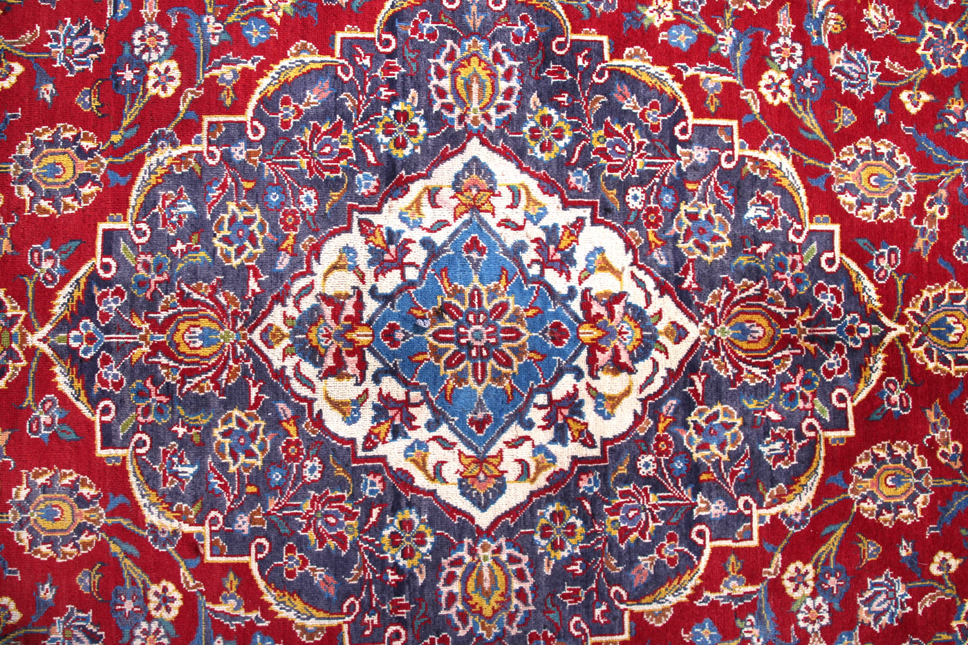 Vintage Kashan Persian Rug – Sapphire Relic