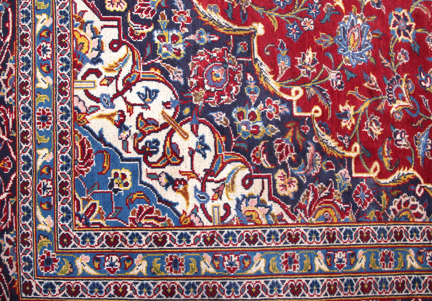 Vintage Kashan Persian Rug – Sapphire Relic