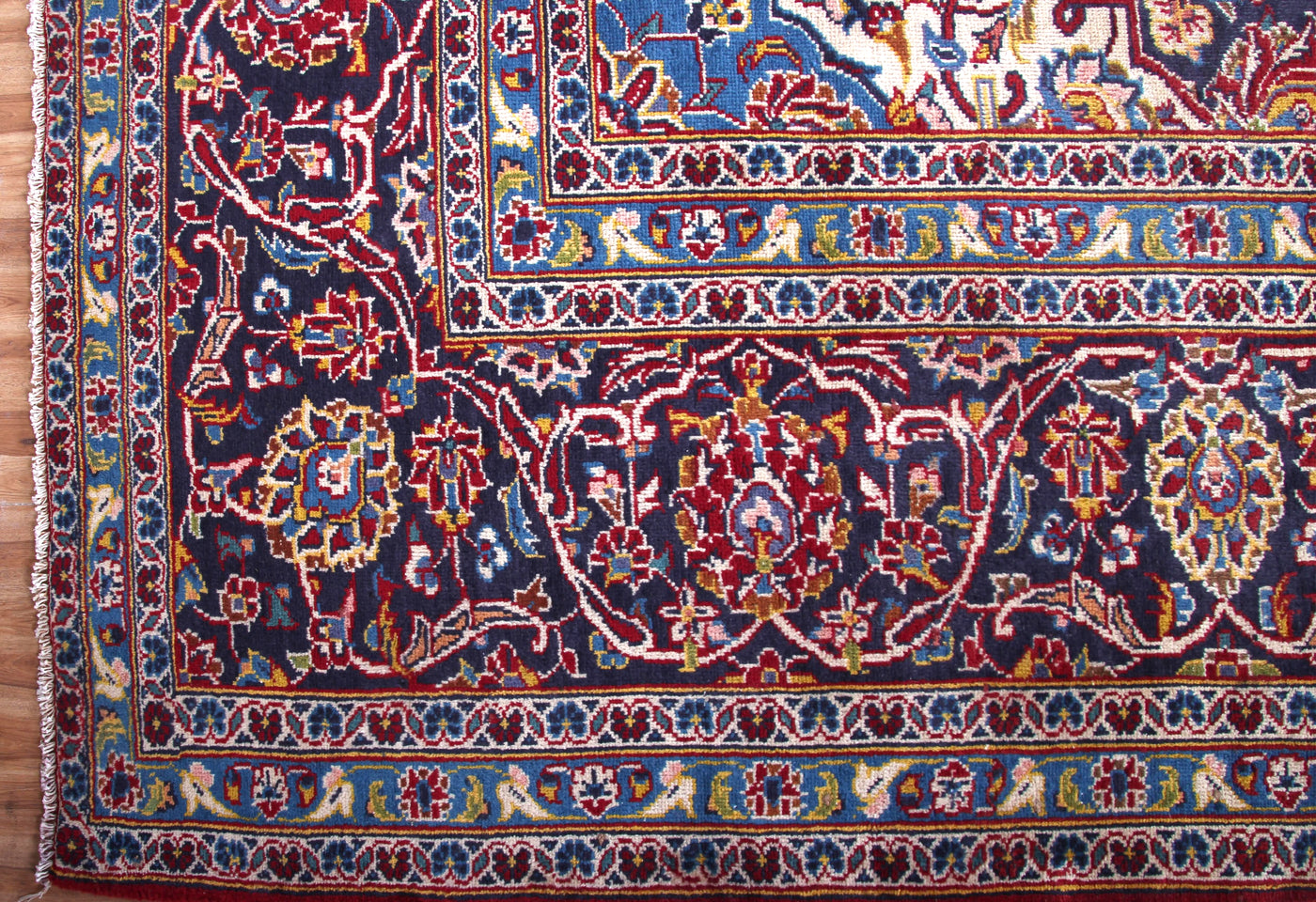 Vintage Kashan Persian Rug – Sapphire Relic