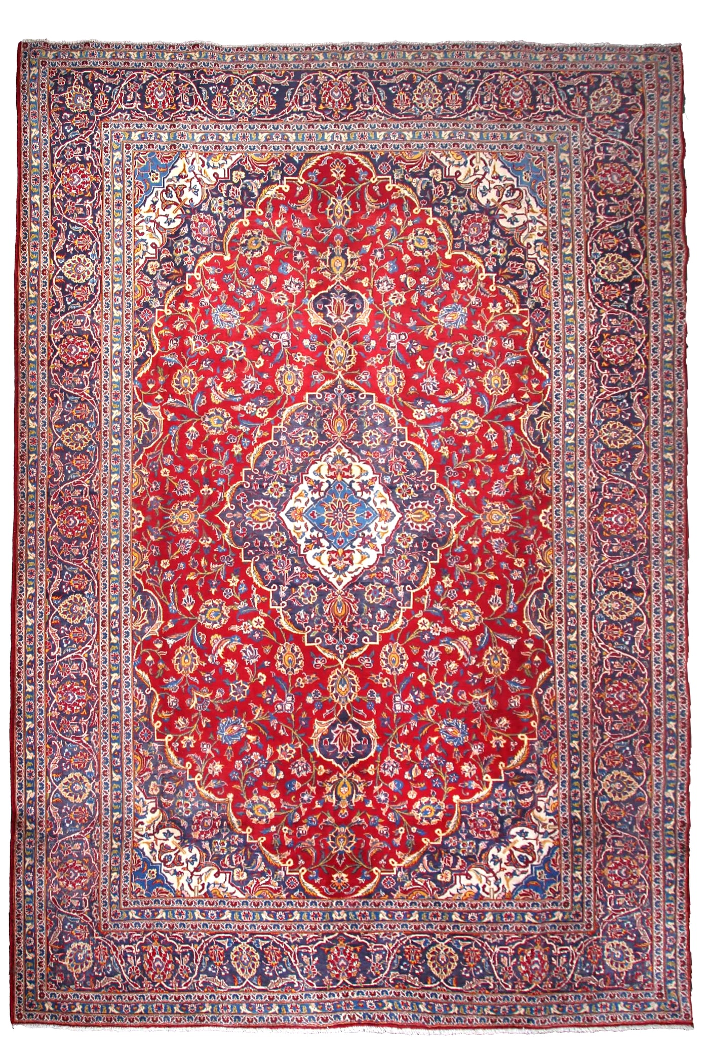 Vintage Kashan Persian Rug – Sapphire Relic