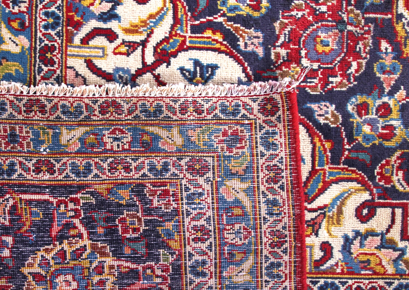 Vintage Kashan Persian Rug – Sapphire Relic