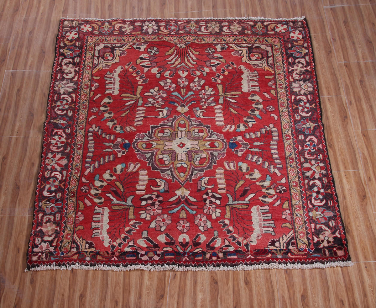 Vintage Lilian Persian Rug – Vermilion Blossom