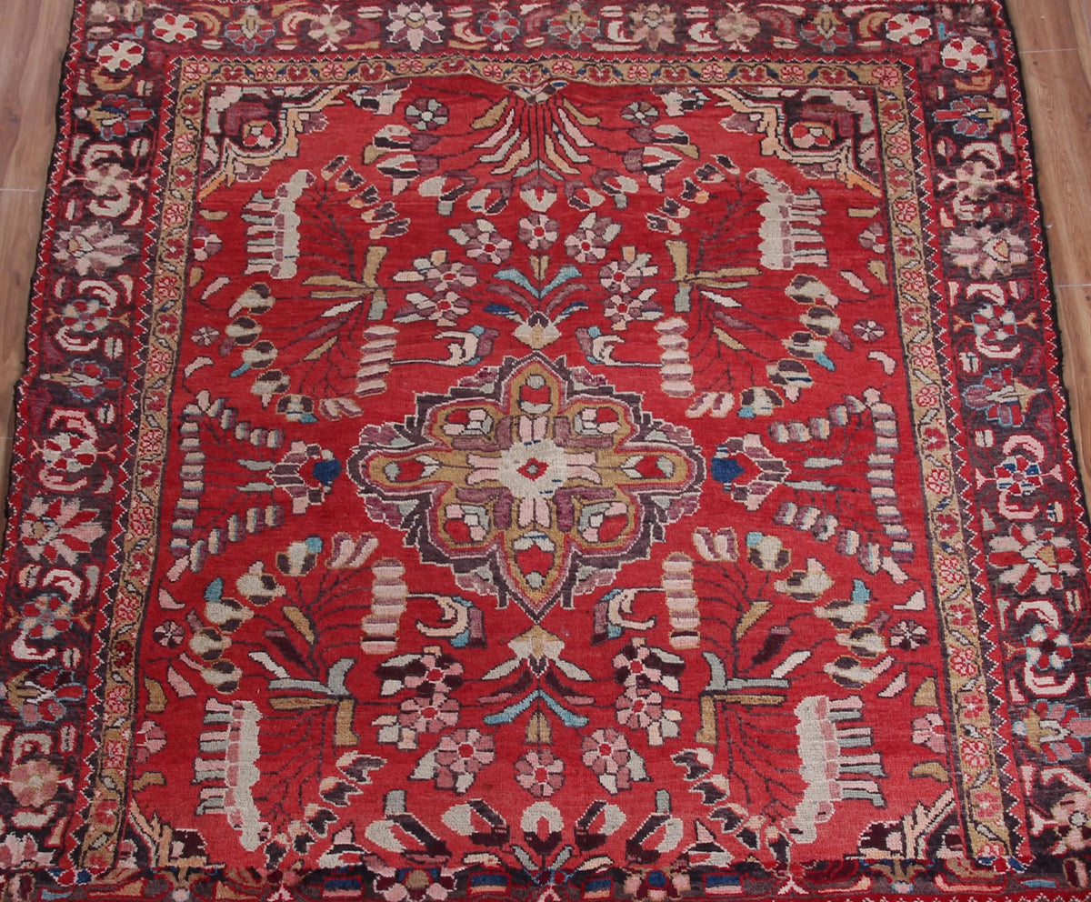 Vintage Lilian Persian Rug – Vermilion Blossom