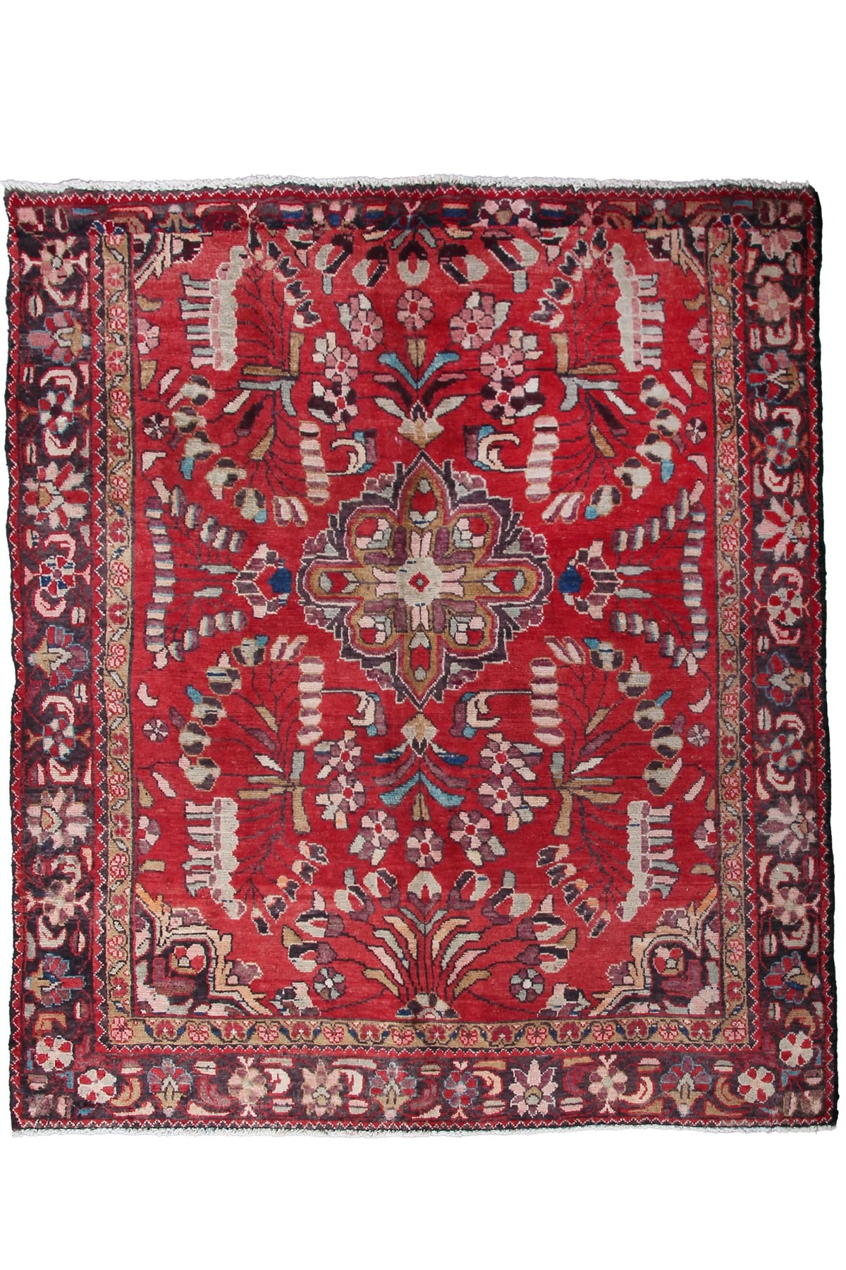 Vintage Lilian Persian Rug – Vermilion Blossom