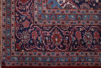 Kashan Persian Rug, 293 X 396 cm border detail