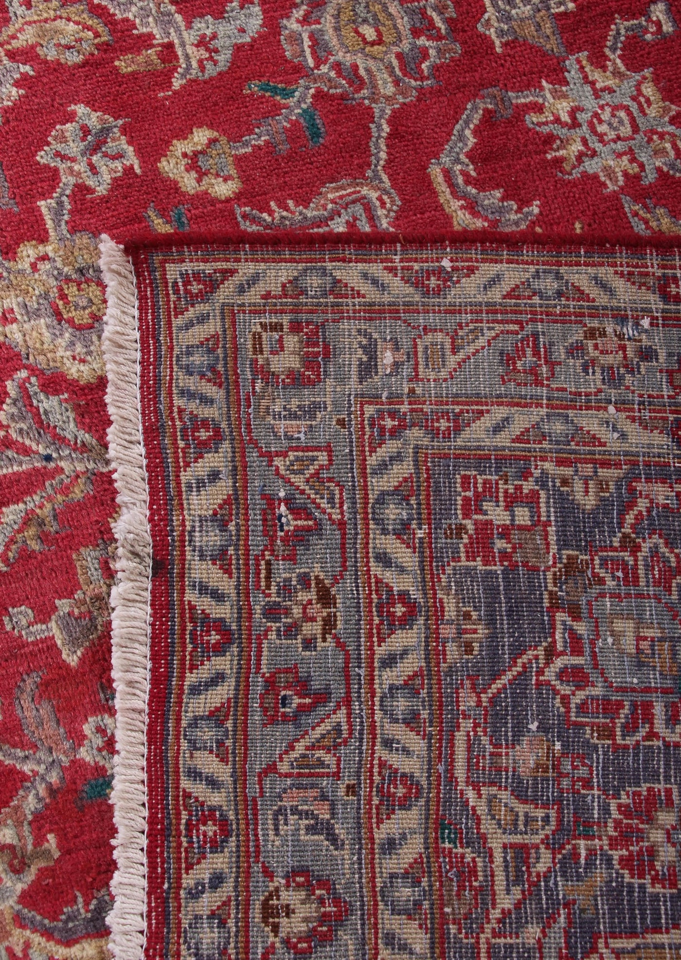 Mashad Persian Rug, 285 x 382 cm corner detail