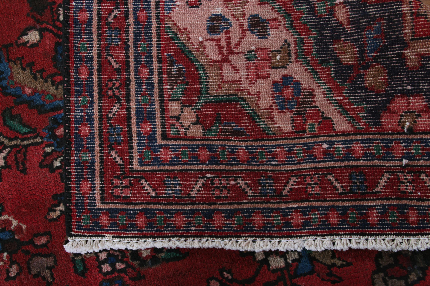 Vintage Hamadan Persian Rug – Teal Constellation