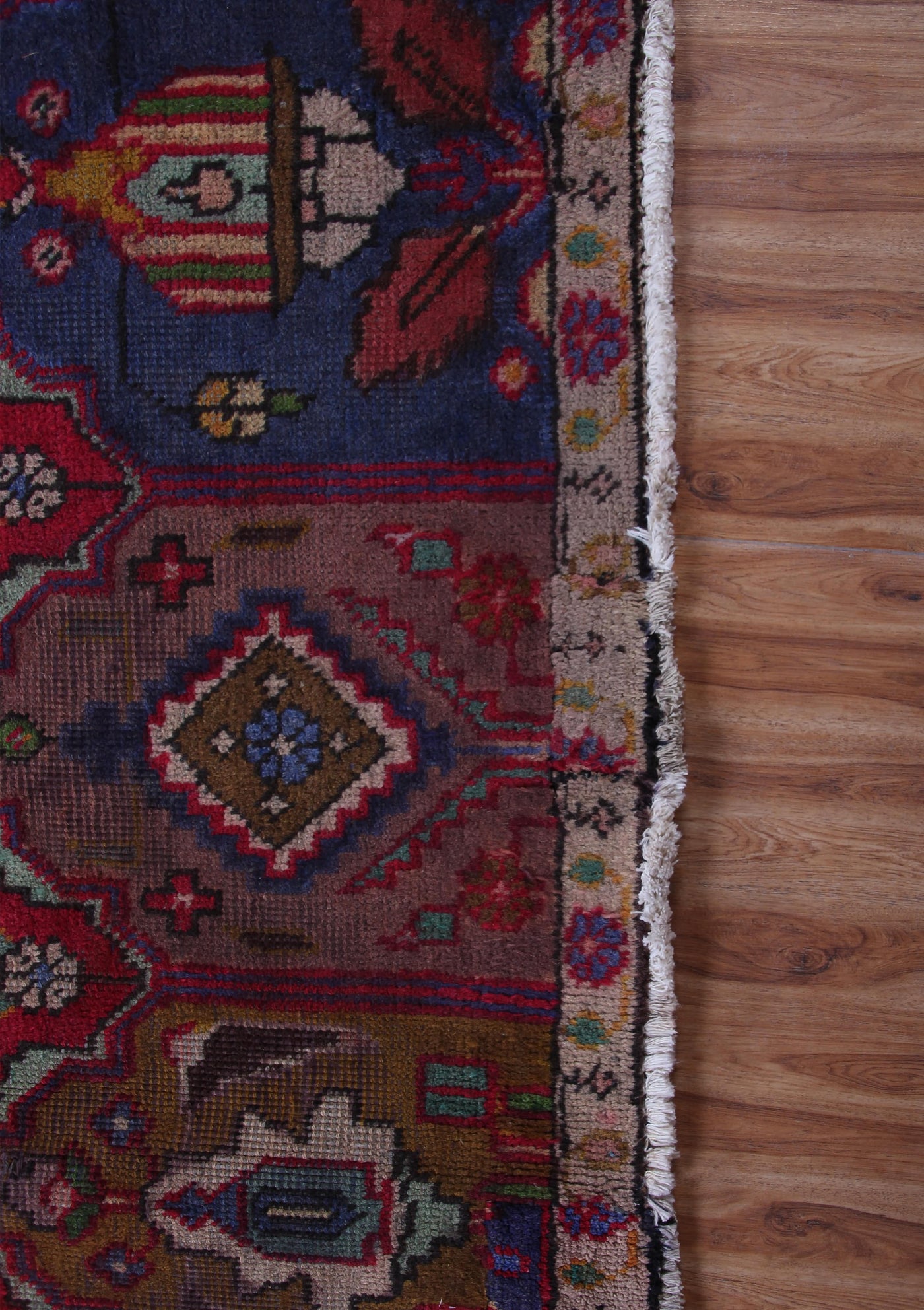 Vintage Tabriz Persian Rug – Marine Mandala