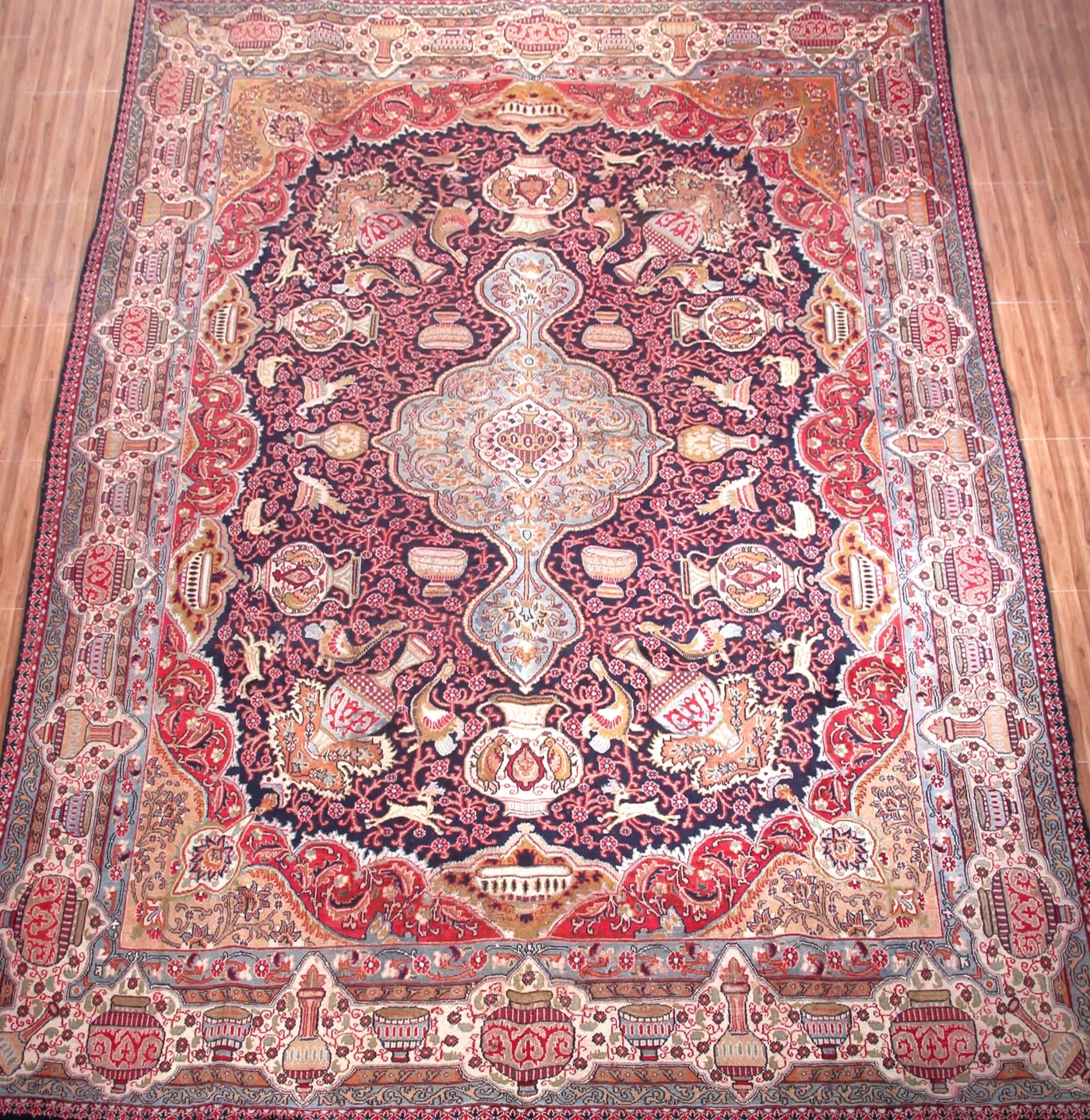 Kashmar Persian rug full view from above