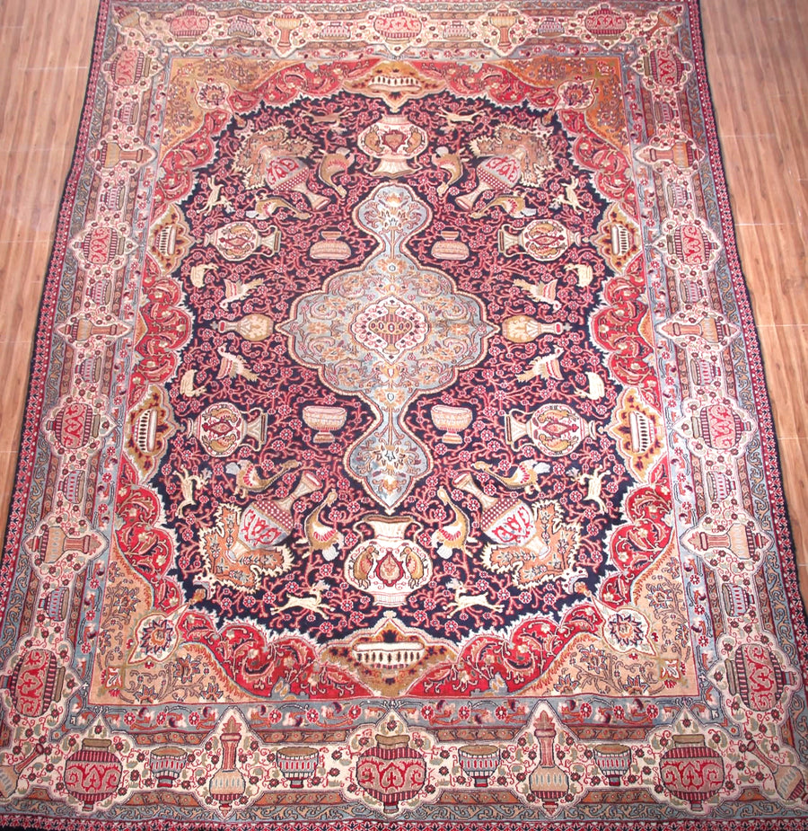 Kashmar Persian rug full view from above