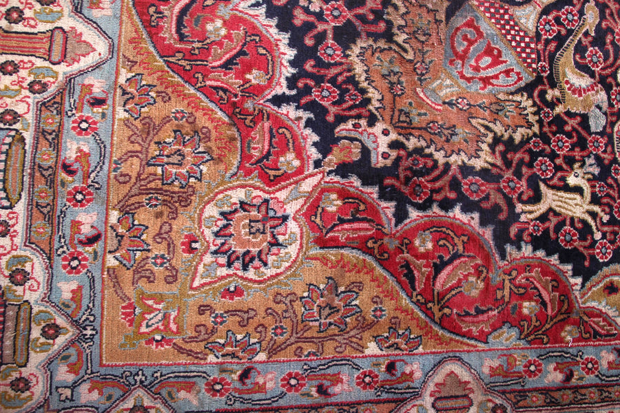 Kashmar Persian rug pattern close up