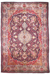 Kashmar Persian rug 290 x 382 cm hand knotted vintage wool