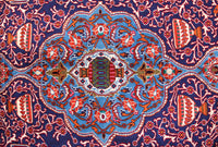 Kashmar Persian rug centre medallion, hand knotted wool detail