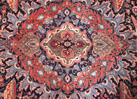 Kashmar Persian Rug, 300 x 400 cm hand knotted vintage wool medallion detail
