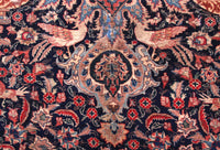Kashmar Persian Rug, 300 x 400 cm hand knotted vintage wool floral pattern detail
