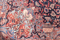 Kashmar Persian Rug, 300 x 400 cm hand knotted vintage wool border detail